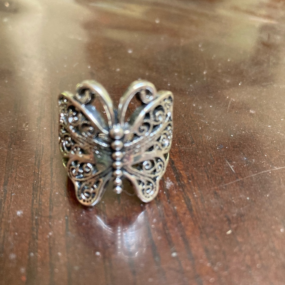 Silver Butterfly Ring